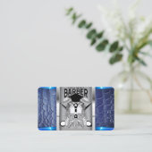 Logo des Friseur-Shops / Visitenkarte des Schädels (Stehend Vorderseite)