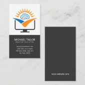 Logo des Gehirns | Online-Bildung Visitenkarte (Vorne/Hinten)