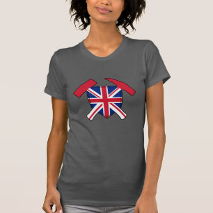 Logo des Geologen-Hammers - Union Jack-Version T-Shirt