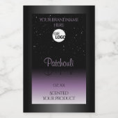 Logo des Glitzer für Lila schwarze Farbmarken Lebensmitteletikett (Einzelnes Label)