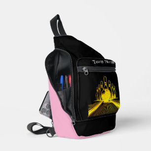 Logo des Goldenen Bowling-Teams Crossbody Bag