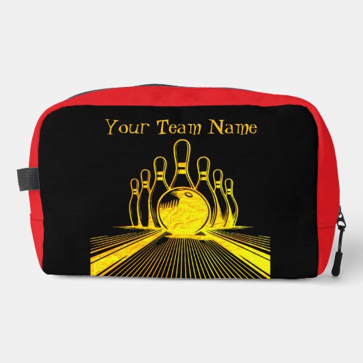 Logo des Goldenen Bowling-Teams Waschbeutel (Vorderseite)