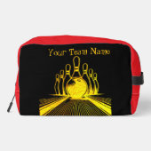 Logo des Goldenen Bowling-Teams Waschbeutel (Rückseite)