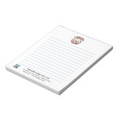 Logo des Golfclubs und QR-Code Notizblock (Rotiert)