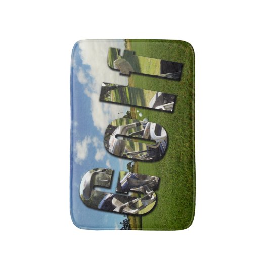 Logo des Golfplatzes, Memory Foam Bath Mat Badematte (Vorderseite Vertikal)