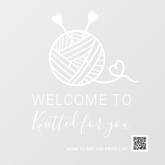 Logo des Handwerksladens für Qr-Code Fensteraufkleber (Blatt)