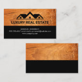 Logo des Hauses | Holz Visitenkarte (Vorne/Hinten)