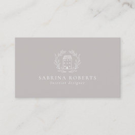 Logo des Hauses, Innendekoration, Beige Visitenkarte