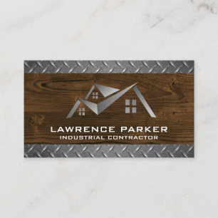 Logo des Hauses Konstruktion Holz Steel Visitenkarte
