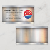 Logo des Hauses | Metallindustrie Visitenkarte (Vorne/Hinten)