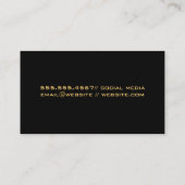 Logo des Hauses | Real Anwesen Gold Metallic Visitenkarte (Rückseite)