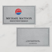 Logo des Hauses | Rotes Blau Visitenkarte (Vorne/Hinten)