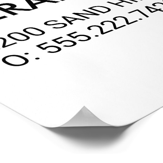 Logo des Hauses | Säge Poster (Ecke)