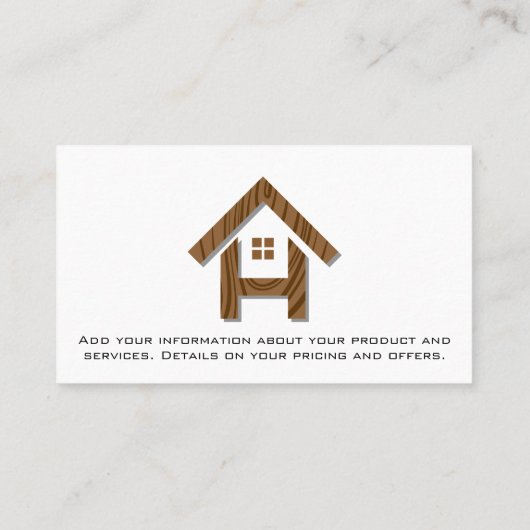 Logo des Holzhauses | Builder Carpentry Visitenkarte (Rückseite)