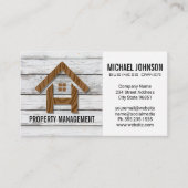 Logo des Holzhauses | Builder Carpentry Visitenkarte (Vorderseite)