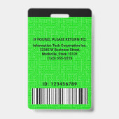 Logo des IT-Computermitarbeiters für das benutzerd Ausweis (Rückseite)