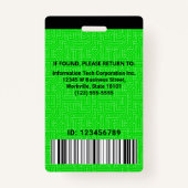 Logo des IT-Computermitarbeiters für das benutzerd Ausweis (Rückseite)