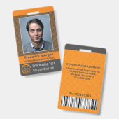 Logo des IT-Mitarbeiters für das benutzerdefiniert Ausweis (Vorder- & Rückseite)