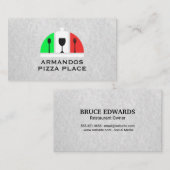 Logo des italienischen Restaurants | Pizza Visitenkarte (Vorne/Hinten)