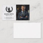 Logo des Justizsystems | Geschäftsmann | Rechtsanw Visitenkarte (Vorne/Hinten)