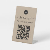 Logo des "Kraft Style Contaceless Scan Me QR Code" Sockelschild (Vorderseite)