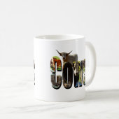 Logo des Küchenbildes, hergestellt mit Kuhbildern, Kaffeetasse (VorderseiteRechts)