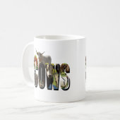 Logo des Küchenbildes, hergestellt mit Kuhbildern, Kaffeetasse (Vorderseite Links)