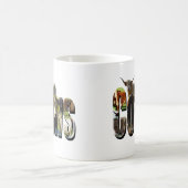 Logo des Küchenbildes, hergestellt mit Kuhbildern, Kaffeetasse (Mittel)