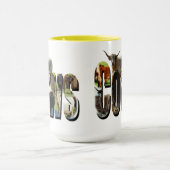 Logo des Küchenbildes, hergestellt mit Kuhbildern, Tasse (Zentrum)