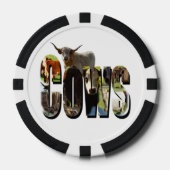 Logo des Küchennamens mit Kühen, Pokerchips (Vorderseite)