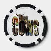 Logo des Küchennamens mit Kühen, Pokerchips (Rückseite)