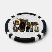 Logo des Küchennamens mit Kühen, Pokerchips (Einzeln)