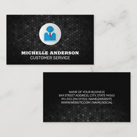 Logo des Kundenservice | Unternehmen Visitenkarte (Vorne/Hinten)