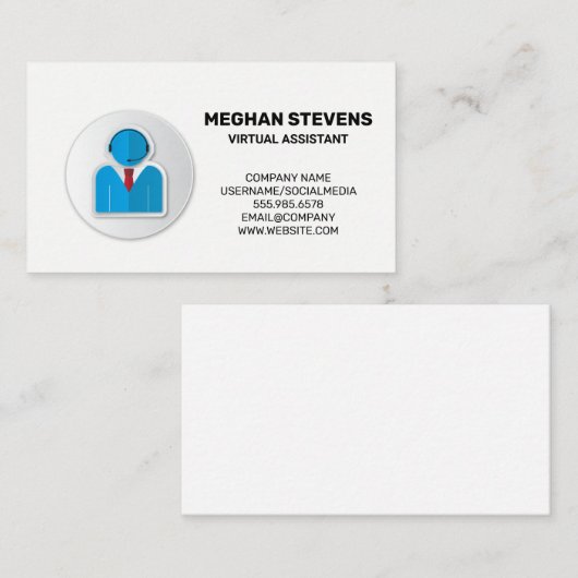 Logo des Kundensupport | Call Center Terminkarte (Vorne/Hinten)