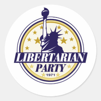 Logo des liberalistischen Party Runder Aufkleber