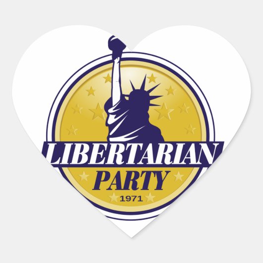Logo des libertären Party Herz-Aufkleber (Vorderseite)