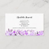 Logo des lila Aquarellenplaners Visitenkarte (Rückseite)