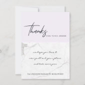 LOGO DES LILA TEXTURE-UNTERNEHMENS MARBLE DANKESKARTE (Vorderseite)