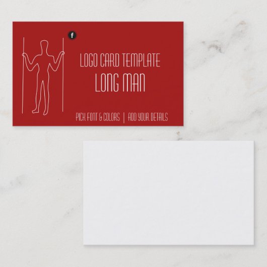 Logo des Long Man Giant Geoglyph Visitenkarte (Vorne/Hinten)