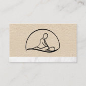 Logo des Massagetherapeuten | Blumen Icon Business Visitenkarte (Rückseite)