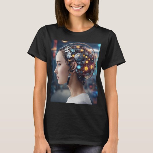 Logo des mechanischen Gehirns T-Shirt (Vorderseite)