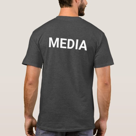Logo des Medienteams für graue Bewegung T-Shirt (Rückseite)