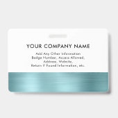 Logo des Mitarbeiter-Fotos Aquamarin grün Ausweis (Rückseite)