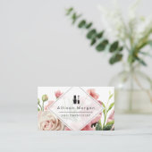 Logo des Nageltechnikers Moderne geometrische Chic Visitenkarte (Stehend Vorderseite)