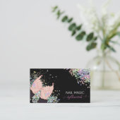 Logo des Nail Tech Nail Shop Holographic Glitzer H Visitenkarte (Stehend Vorderseite)