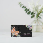 Logo des Nail Tech Nail Shop Holographic Glitzer H Visitenkarte (Stehend Vorderseite)