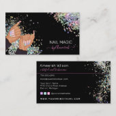 Logo des Nail Tech Nail Shop Holographic Glitzer H Visitenkarte (Vorne/Hinten)