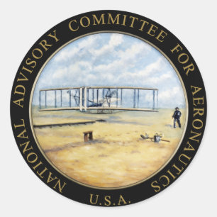 Logo des National Advisory Committee for Aeronauti Runder Aufkleber