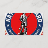 Logo des nationalen Schutzschilds Visitenkarte (Rückseite)