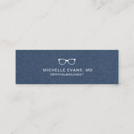 Logo des Navy Blue and White Ophthalmologist Glass Mini Visitenkarte